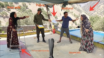 The police arrive and the first lady complains about her leg being injured by the evil second lady.